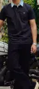Premium Black Regular-fit Polo