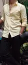  Premium Cotton Plain Shirt (Yellow)