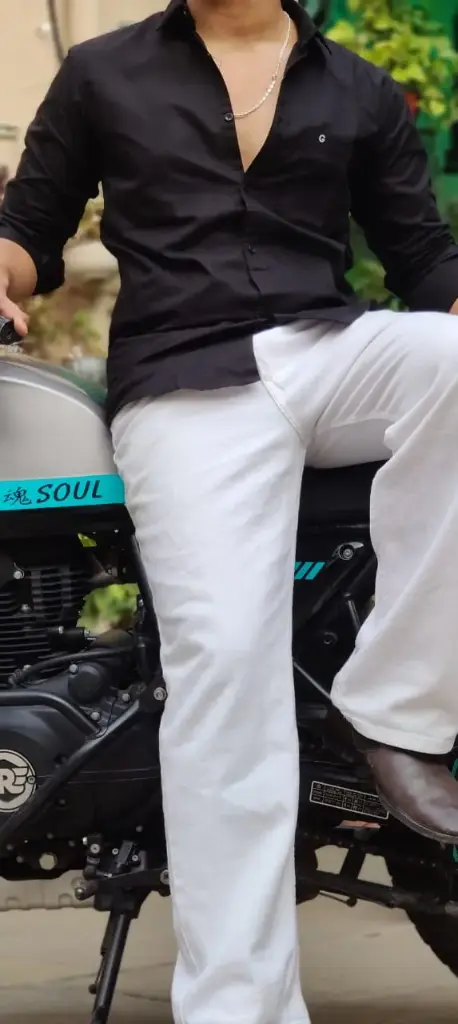  Premium Cotton Plain Shirt (Black) (M)