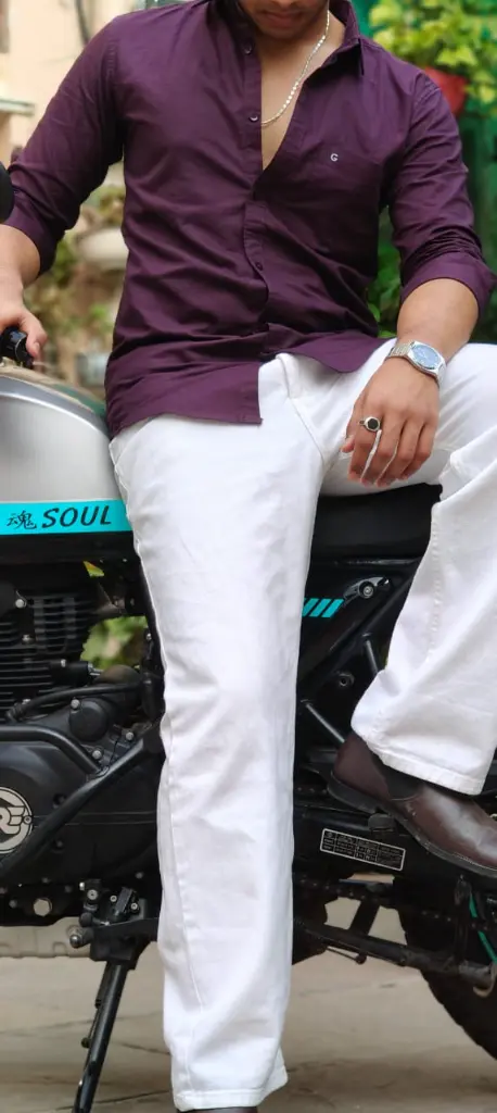 Premium Cotton Plain Shirt (Wine) (M)