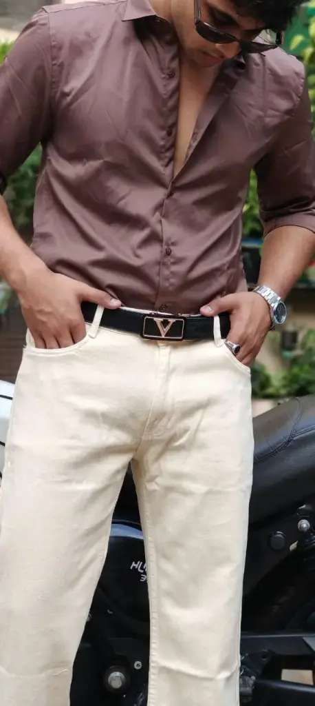 Premium Partywear Shirt (Dusty brown) (M)