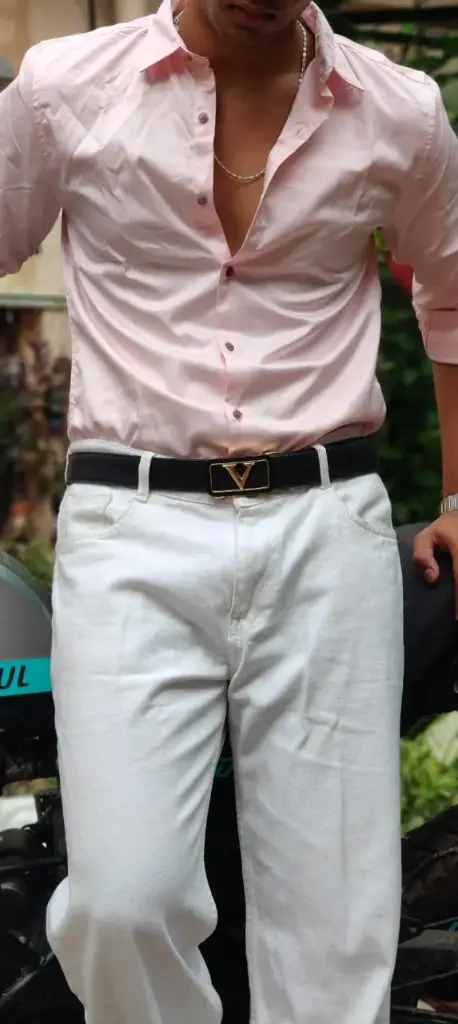 Premium Partywear Shirt (Soft Pink )
