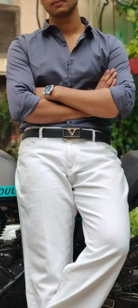 Premium Partywear Shirt (Steel Grey) (M)