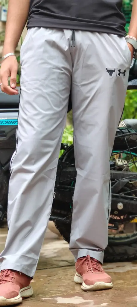 Straight-Fit Track Pants (Grey)