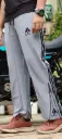 Boot-Cut Track Pants (Grey)