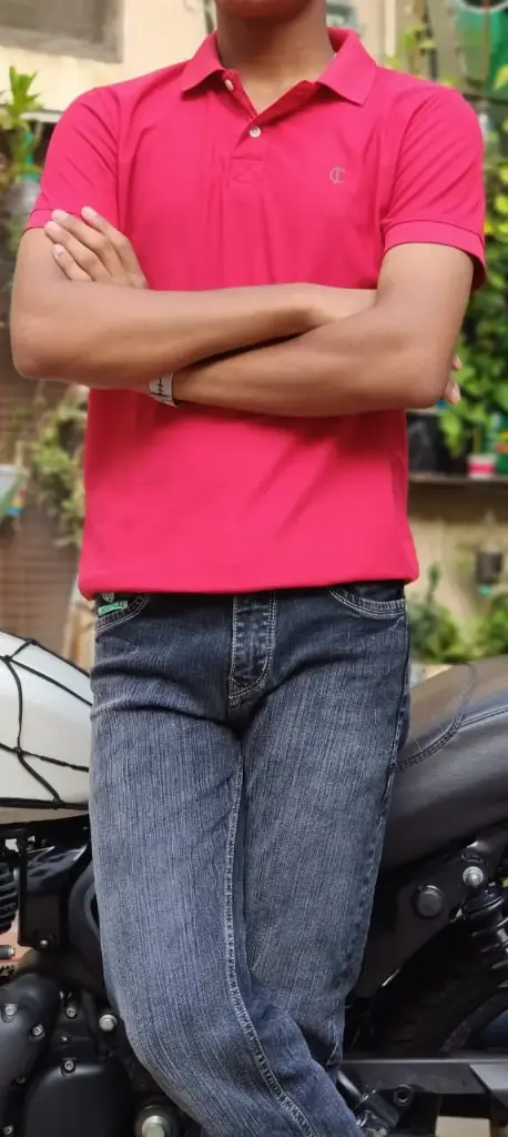 Body Fit Polo (Dark Pink) (M)