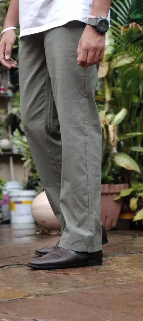 Dark Green Linen Pants