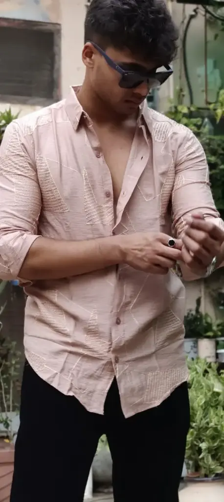 Imported Partywear Shirts (light peach) (M)