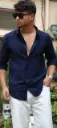 Imported Partywear Shirt (Navy Blue)