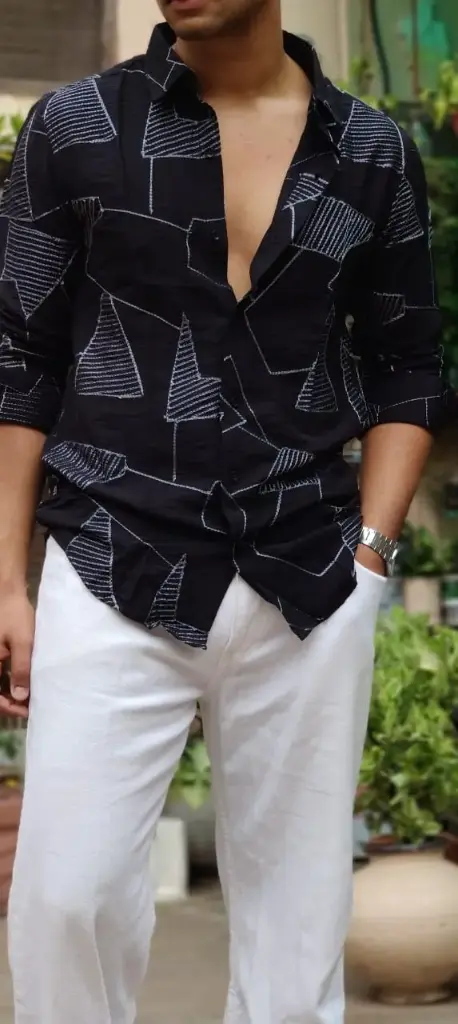 Imported Partywear Shirt(Black) (M)