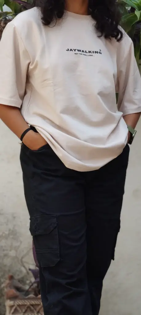 Jay Walkin Oversize T-shirt ( Beige) (M)