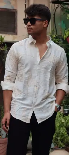 Imported Partywear Shirt (Off White)