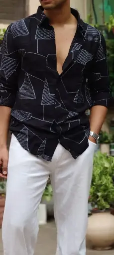 Imported Partywear Shirt(Black)