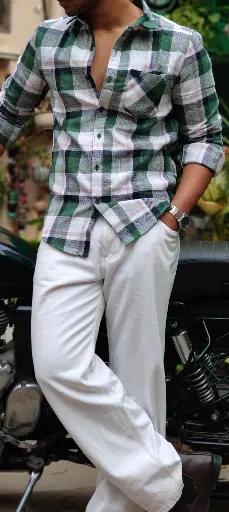 Buberry Urban Tartan Forest-green Check Shirt