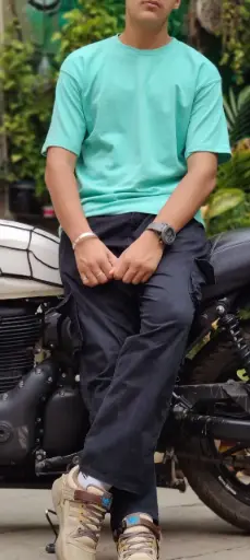 Solid Plain T-shirt (aqua green)